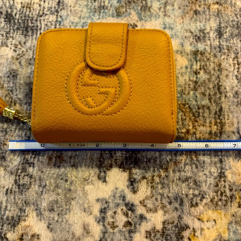 Mustard Leather Compact Wallet